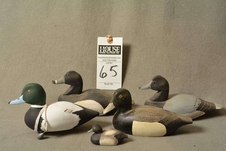 Mini Scaup Drake by William Coleman of Chestertown, MD, Mini Scaup Drake by Wayne Davis, Mini Ringneck Drake by Ardell Waterfield, Mini Scaup Drake by Ardell Waterfield and Mini Scaup Drake by Houton Lewes image