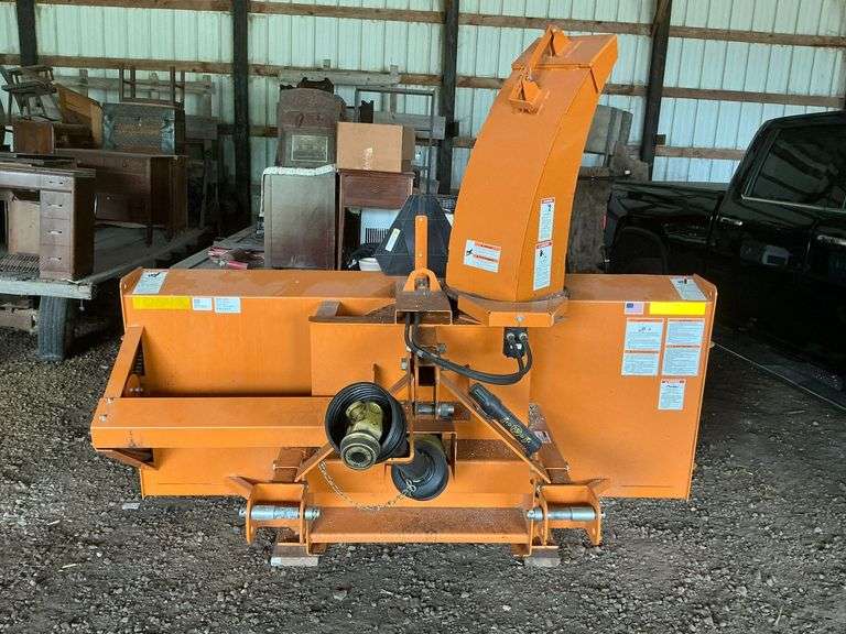 Woods SS96-2 Snow Blower, 8', 1000 pto, 3 pt., dual auger, hyd. chute, manual spout image