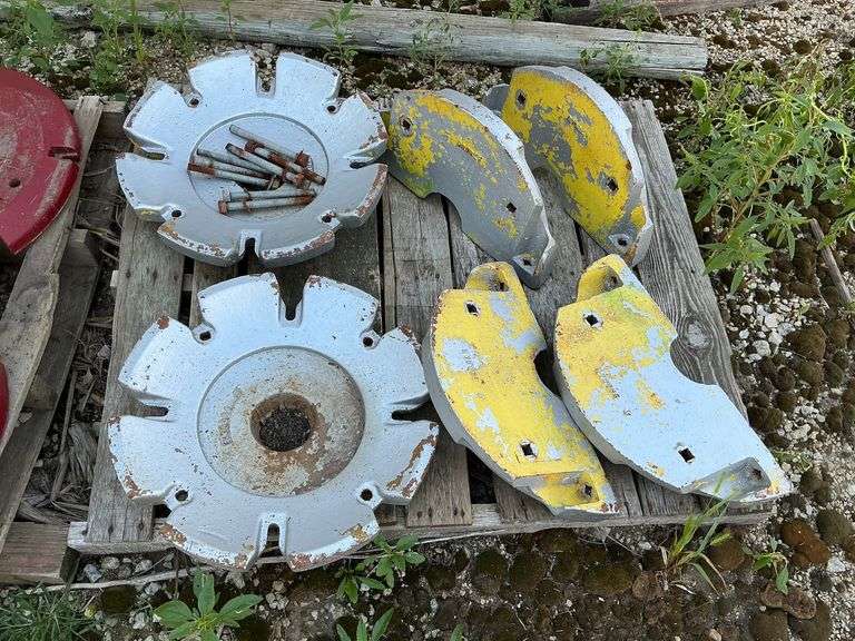 (2) JD Combine rear axle weights image