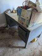 Desk, Table, Shelf & Contents