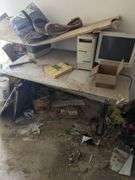 Desk, Table, Shelf & Contents