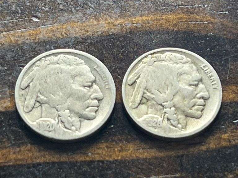 (2) 1920 and 1926 Buffalo Nickels