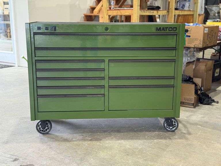 2020 Matco 4s Double Bay 25in Tool Box in Military Green image