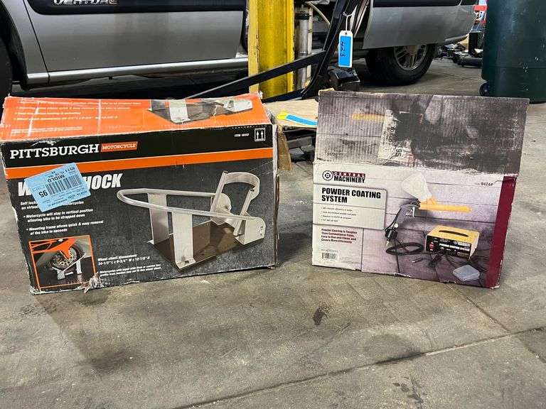 Central Machinery Powder coating system/ Pittsburgh Motorcyle Wheel Chock image