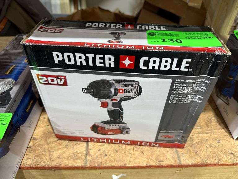 New Porter Cable 1/4in Impact Driver with (2) Batteries and Charger image