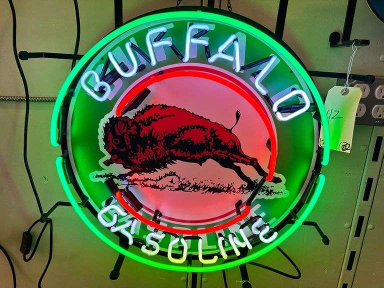 NEON "Buffalo Gas" sign, 24" image