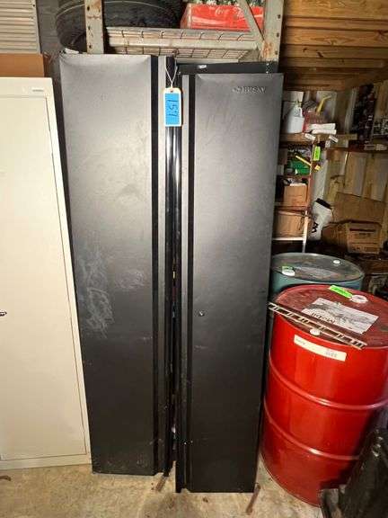 Lot - Husky Steel Storage Cabinet with Assorted Parts and Organizer Bins image