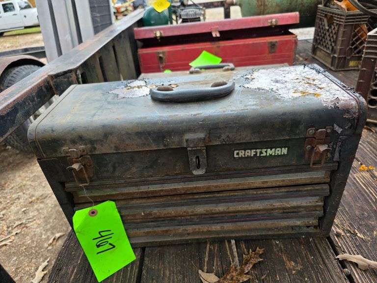 Lot - Craftsman Metal Toolbox with Contents image