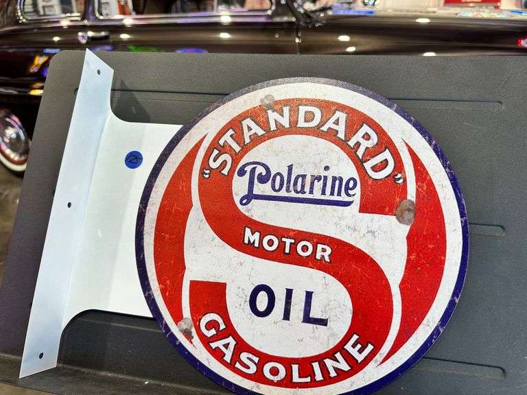 Metal double sided flange sign - Standard Gasoline image