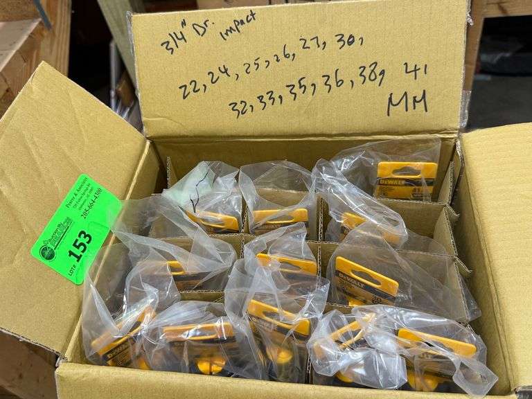 New Dewalt Impact Socket set 3/4in Drive - Metric image
