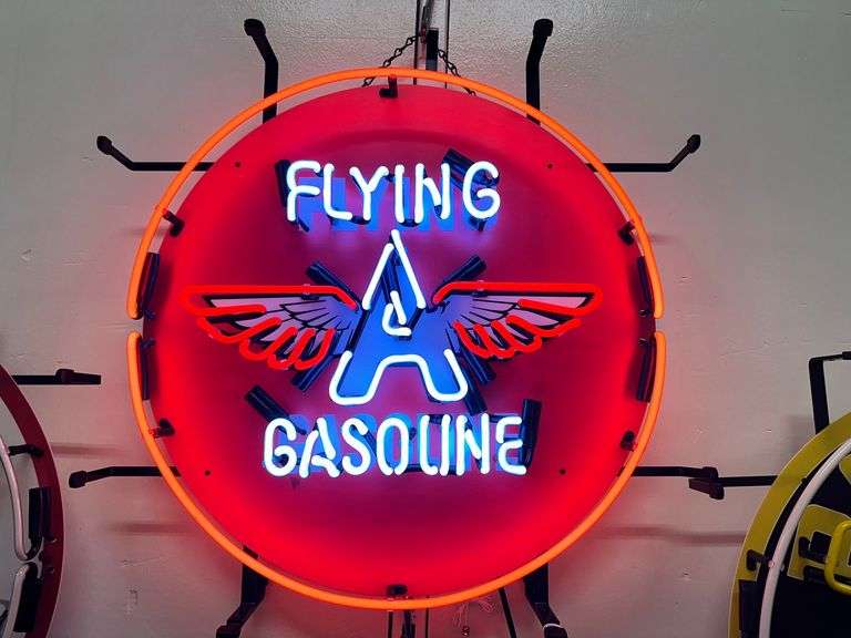 NEON "Flying A" sign, 24" image