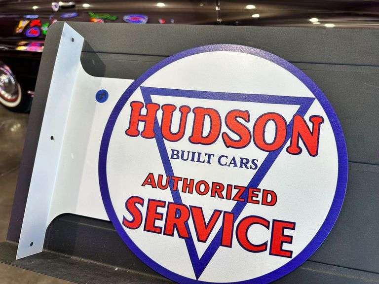 Metal double sided flange sign - Hudson image