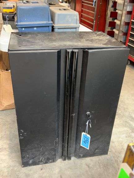Metal Storage Cabinet with Shelves and Locking Doors image