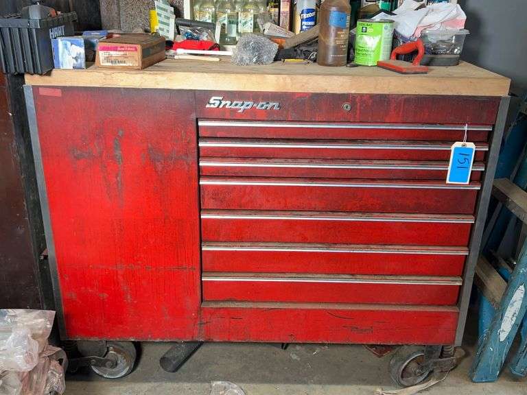 Lot - Snap-on Rolling Tool Aviation Cabinet with Assorted Tools and Supplies image