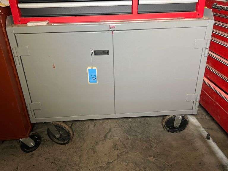 Lot - Lyon Metal Products Cabinet with Assorted Tools image