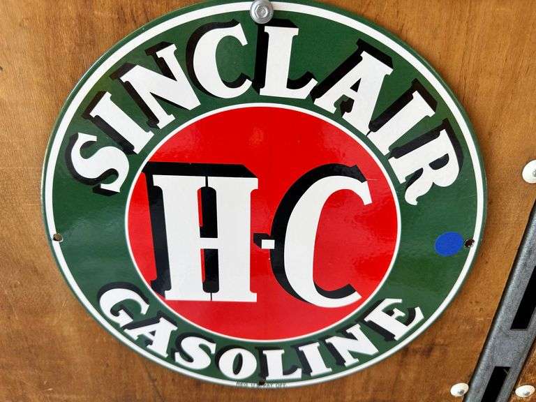 Porcelain steel "Sinclair" sign, 12" image