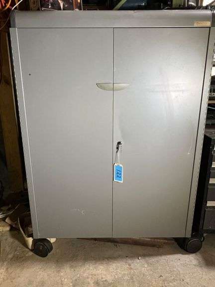 Lot - Rolling Cabinet with Assorted Plumbing Fittings image