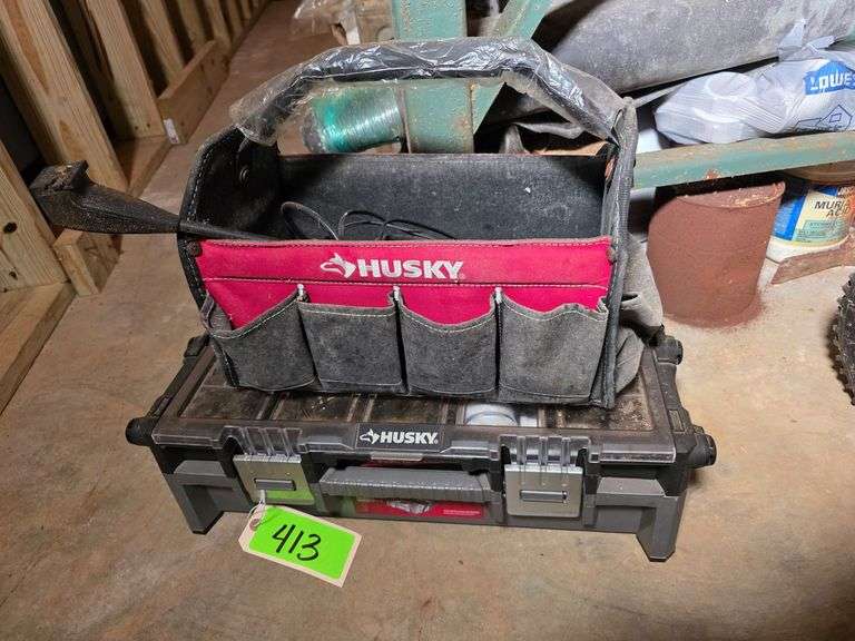 Lot - Husky Tool Tote and Organizer with Assorted Fasteners image