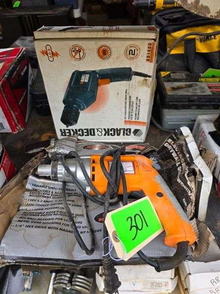 Lot - Black & Decker Drill and Chicago Electric Drywall Screwdriver image