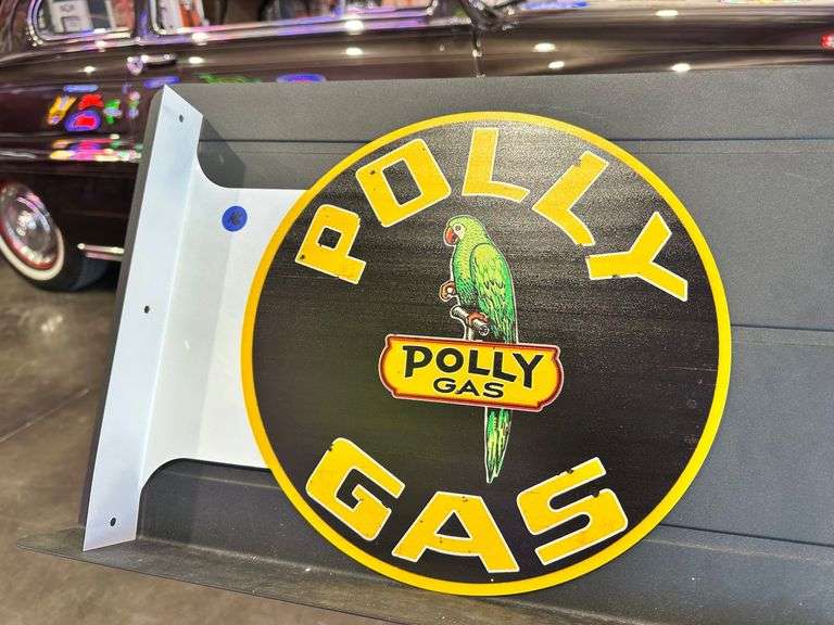 Metal double sided flange sign - Poly Gas image