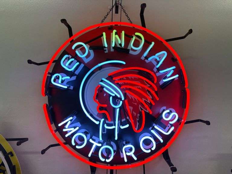 NEON "Red Indian Gas" sign, 24" image