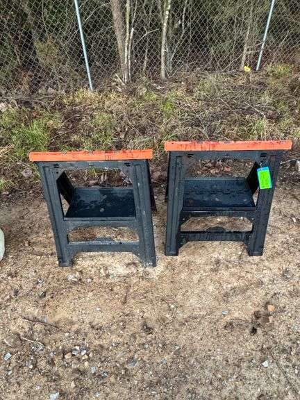 (2) Plastic Folding Sawhorse image