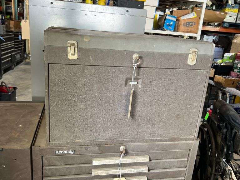 Lot - Kennedy Machinist's Tool Chest with Assorted Tools and Parts image
