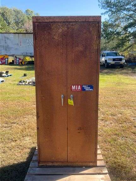 Large Metal Storage Cabinet with Shelves image