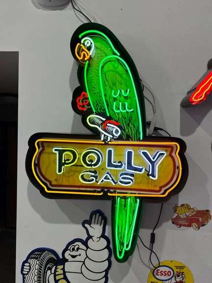 LARGE Neon Poly Bird Sign, 3'X4 4 1/2' image