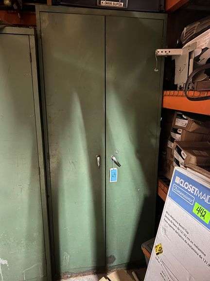 Lot - Metal Storage Cabinet with Contents image