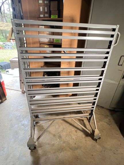 Metal Cart Rack on Wheels image