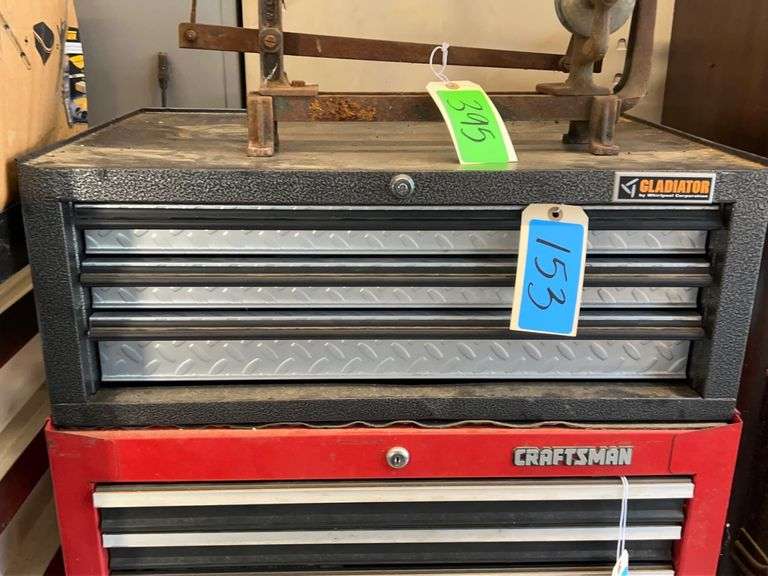 Lot - Gladiator Tool Chest with Assorted Tools and Supplies image