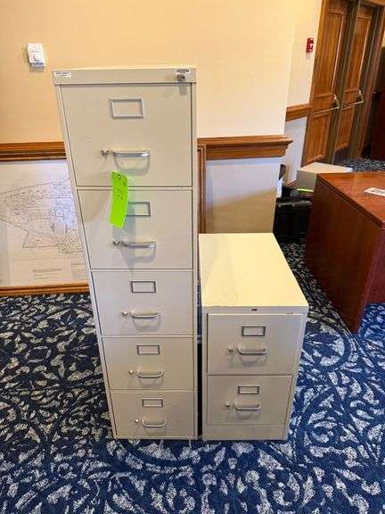 (2) Metal File Cabinets image