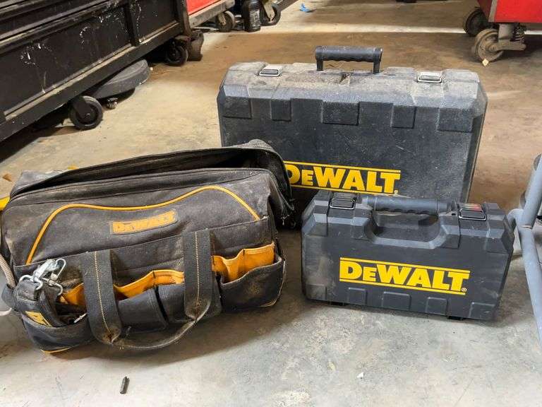 Lot - (2) DeWalt Storage Cases and (1) Bag image