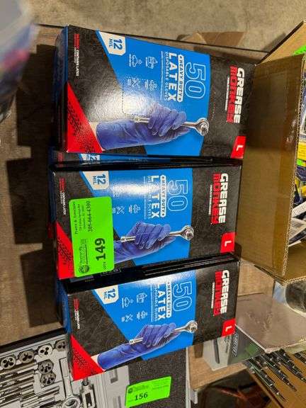 (6) New Latex Gloves, 12 Mil - Size Large image