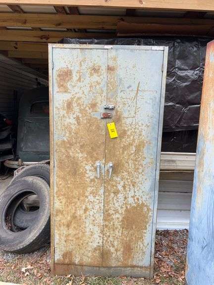 Lot - Metal Storage Cabinet with Contents image