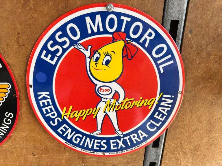 Porcelain steel "Esso Motors", 12" image