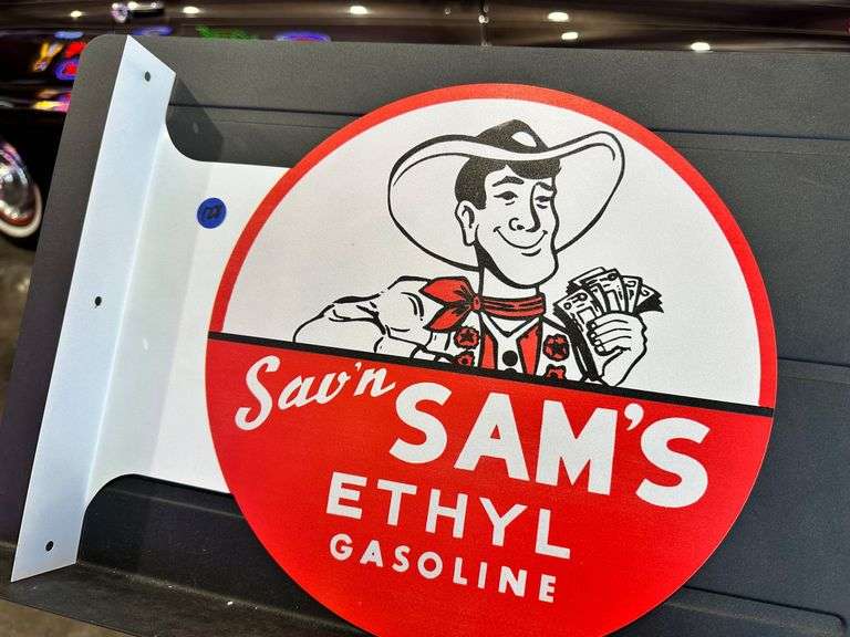 Metal double sided flange sign - SAMS image