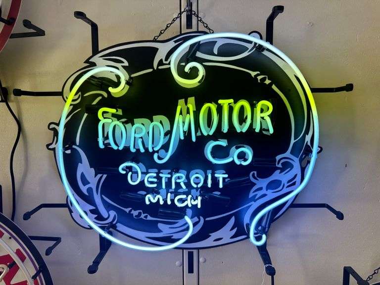 NEON "Ford Motor Co", sign, 24" image