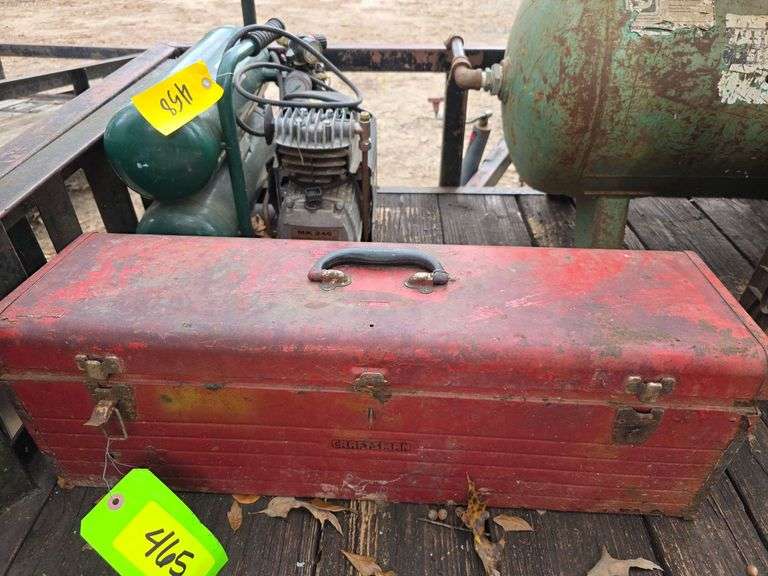 Lot - Craftsman Red Metal Toolbox with Contents image