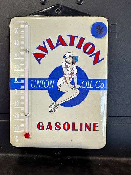5"X7" Steel/Porcelain Thermometer - Aviation Gas image