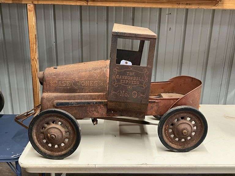 Vintage Casey Jones Cannonball Express No.9 1960's Pedal Car image