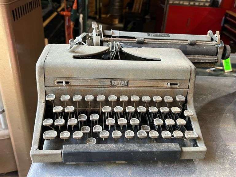 Lot - Vintage Royal Typewriter and Wax Seal Stamp image