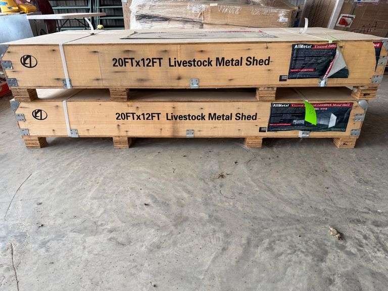 AllMetal Unused K1912 20ftx12ft Livestock Metal Shed image