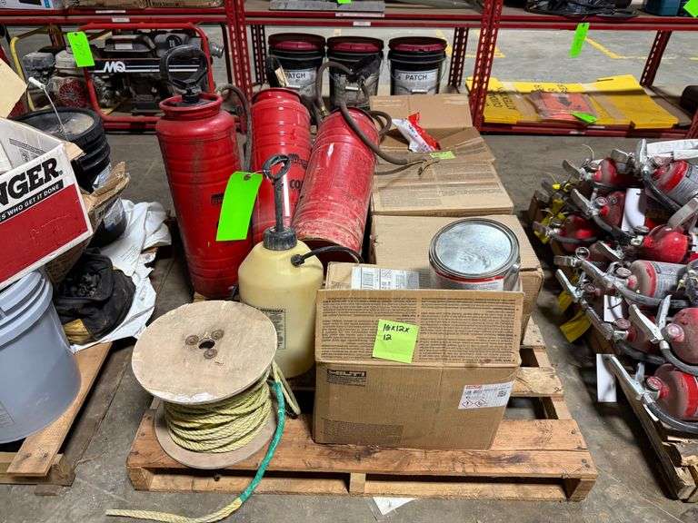 Pallet - Sprayers, Rope, Hilti Epoxy, etc image