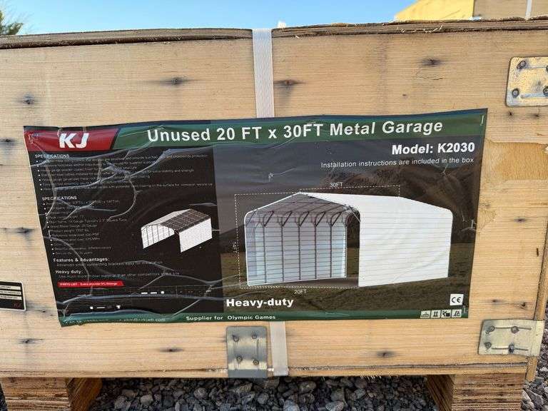 KJ Unused K2030 20ftx30ft Metal Garage image