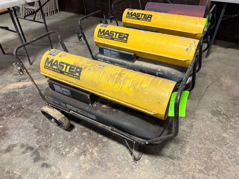 (2) Master 190k BTU Shop Heaters image