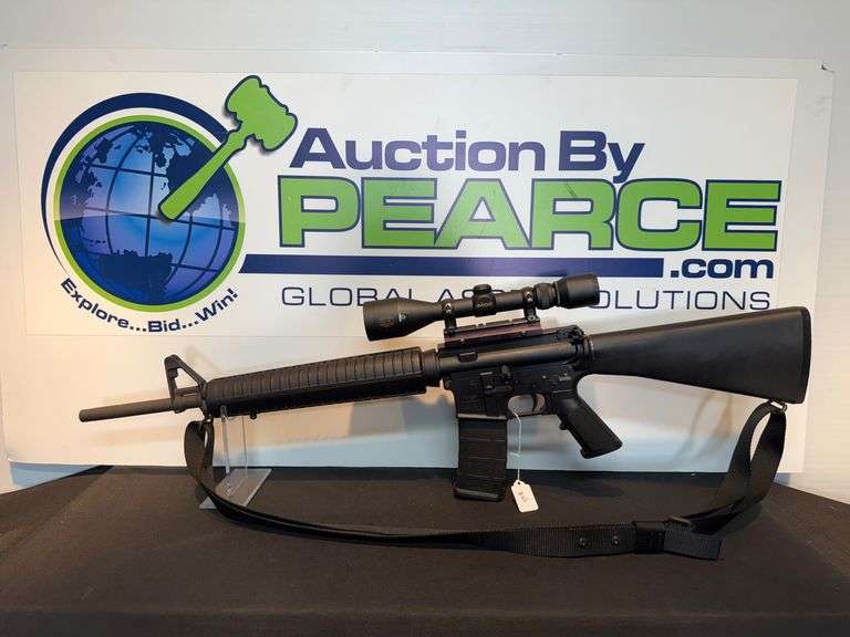 Bushmaster AR-15 XM15-E2S Flat Top Rifle with B Squre Mount and Simmons 2.8x10x44 Scope image