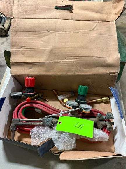 Lot - Torch Set - Hose, Gauges, Torch image