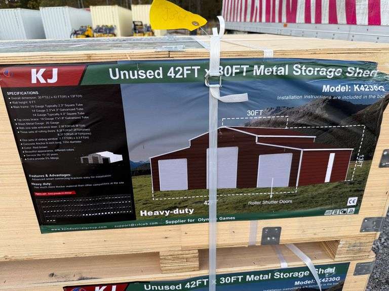2025 KJ Unused K4230G 42ft x 30ft Metal Storage Shed image